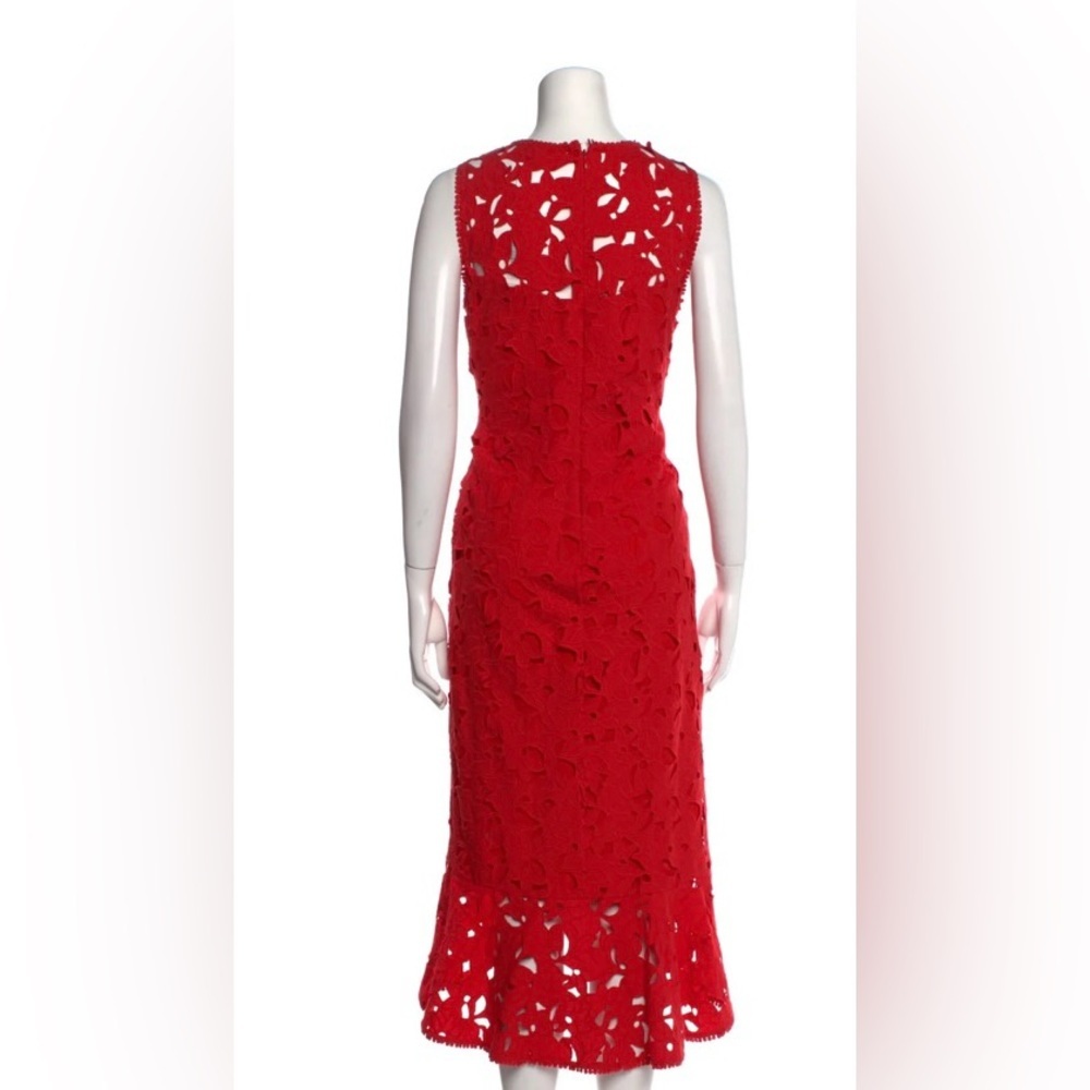 Shoshanna Red Lace Midi Dress - Picture 10 of 10